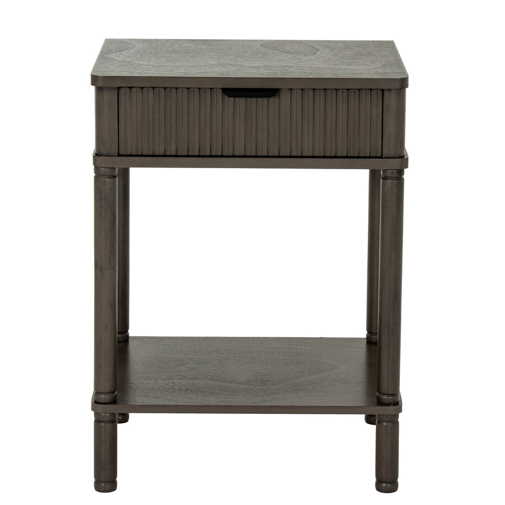 Reed collection side table, straight front view