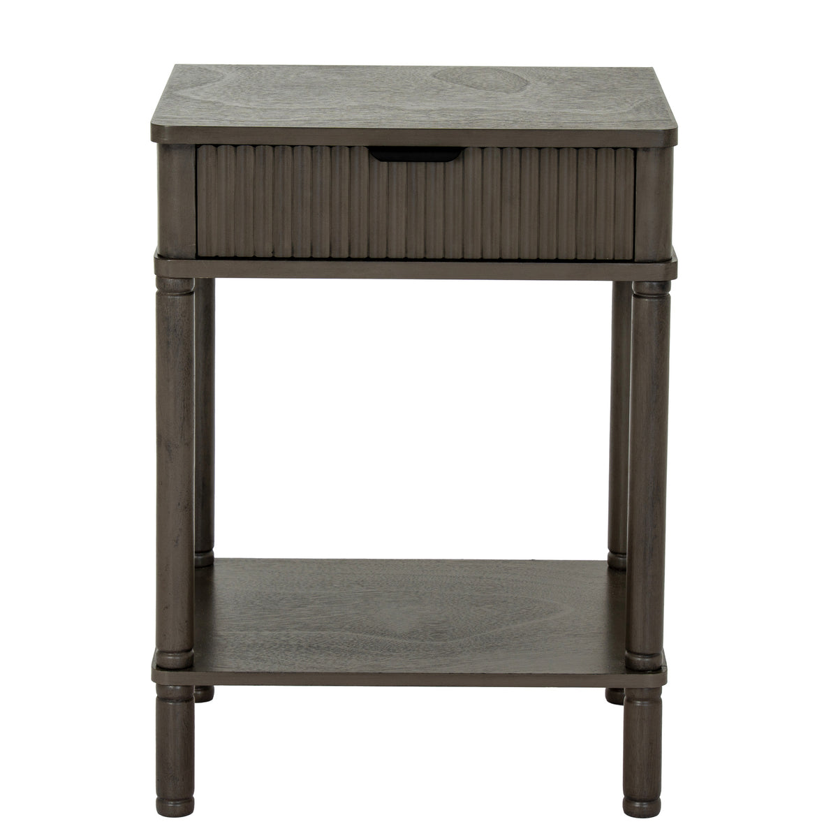 Reed collection side table, straight front view