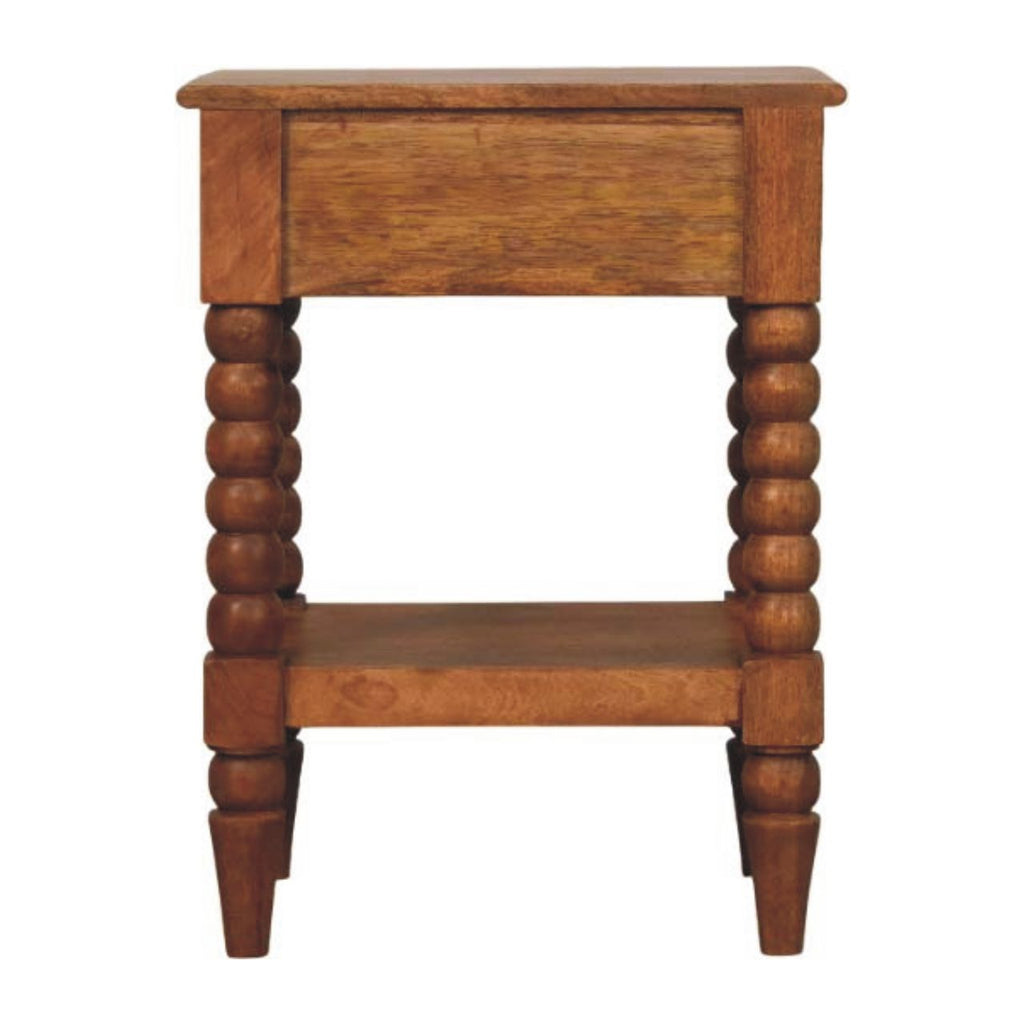 Back view of the Spindle bedside table