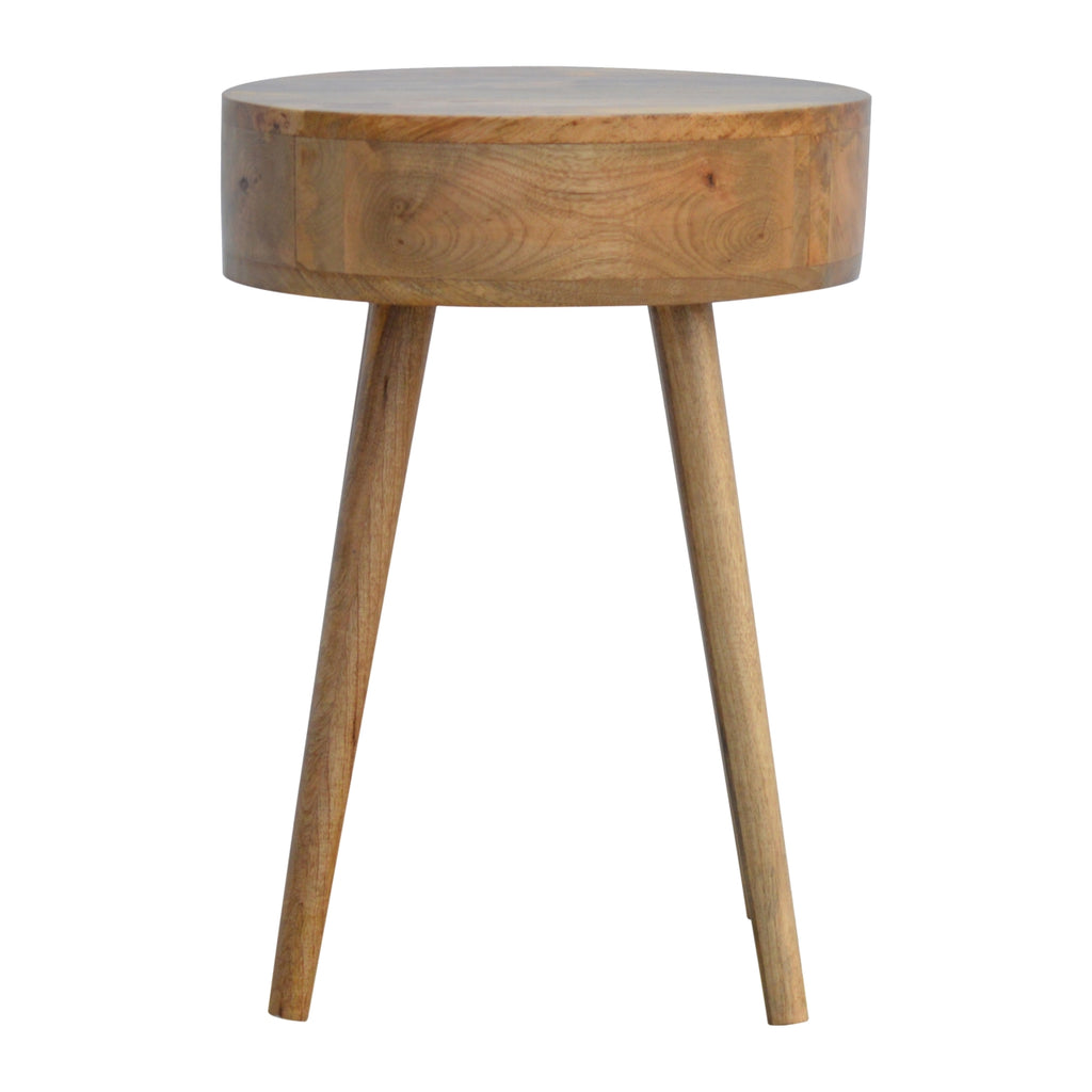 Back view of the Nordic circular bedside