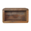 Wall-mounted bedside table with open shelf, 45 cm wide, light finish, front view