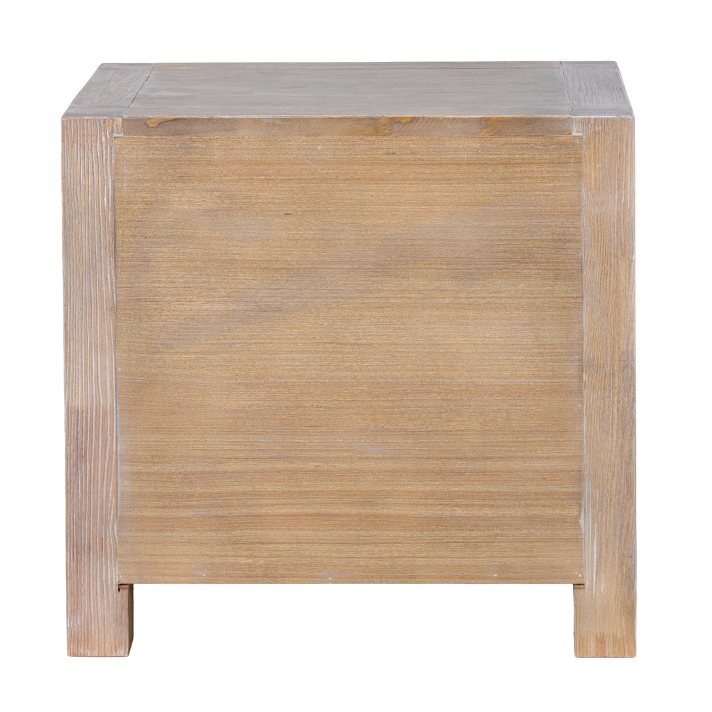 Back of the 55 cm washed wood bedside table